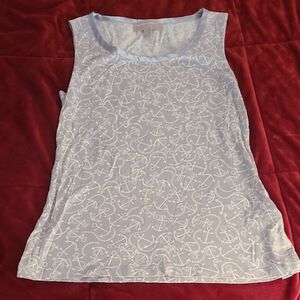 Banana Republic White Anchor Print Tank Top